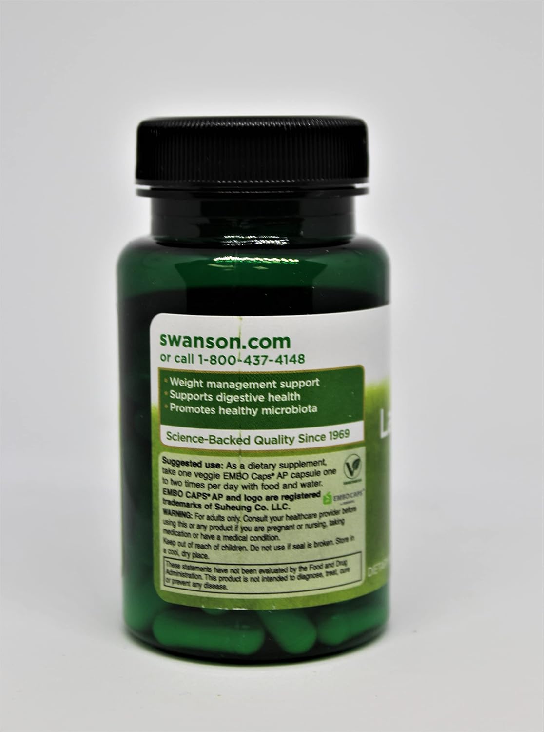 Swanson Lactobacillus Gasseri Probiotic Supplement - 3 Billion CFU for Digestive Health - Satiety & Fat Metabolism Support - 240 Veggie Capsules