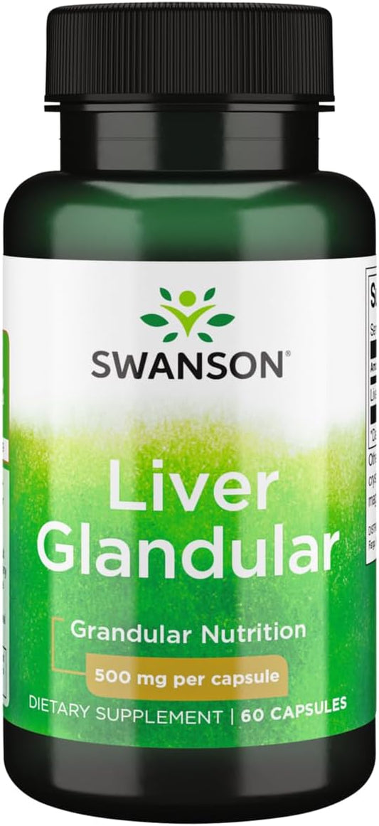 Swanson Liver Glandular Capsules - 500mg, 60 Count
