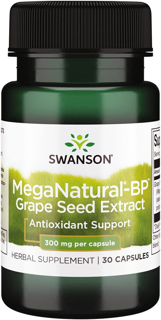 Swanson Meganatural-BP Grape Seed Extract Capsules - 300mg 30 Count