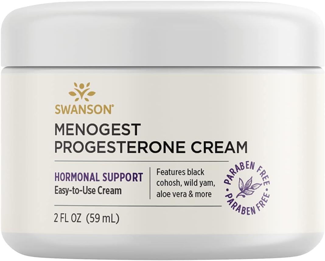 Swanson Menogest Progesterone Cream - 2 fl oz (59 ml) - Hormone Balance Support Cream