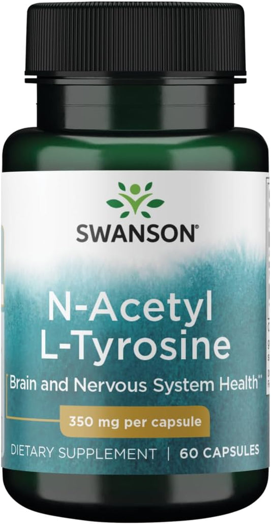 Swanson N-Acetyl L-Tyrosine Amino Acid Supplement 350mg - 60 Capsules
