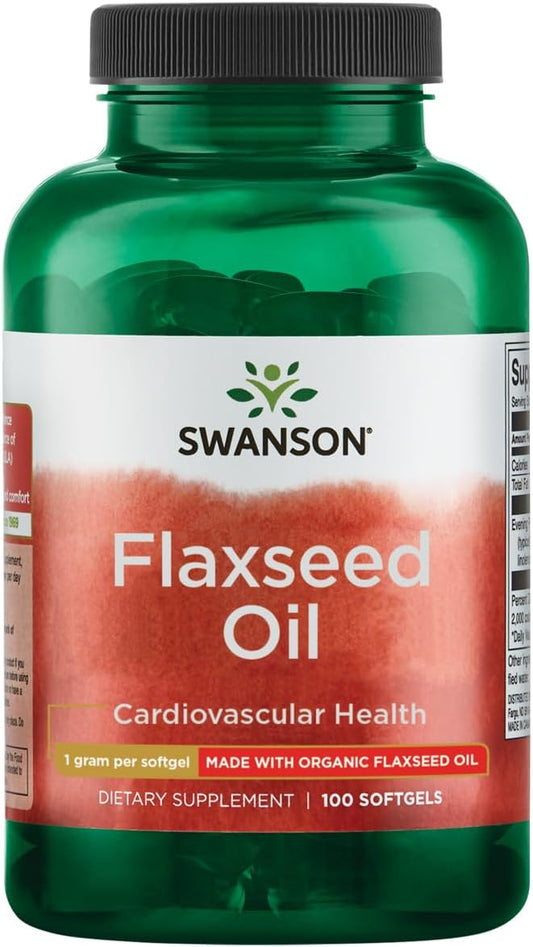 Swanson OmegaTru Flaxseed Oil Softgels - 1000mg, 100 Count