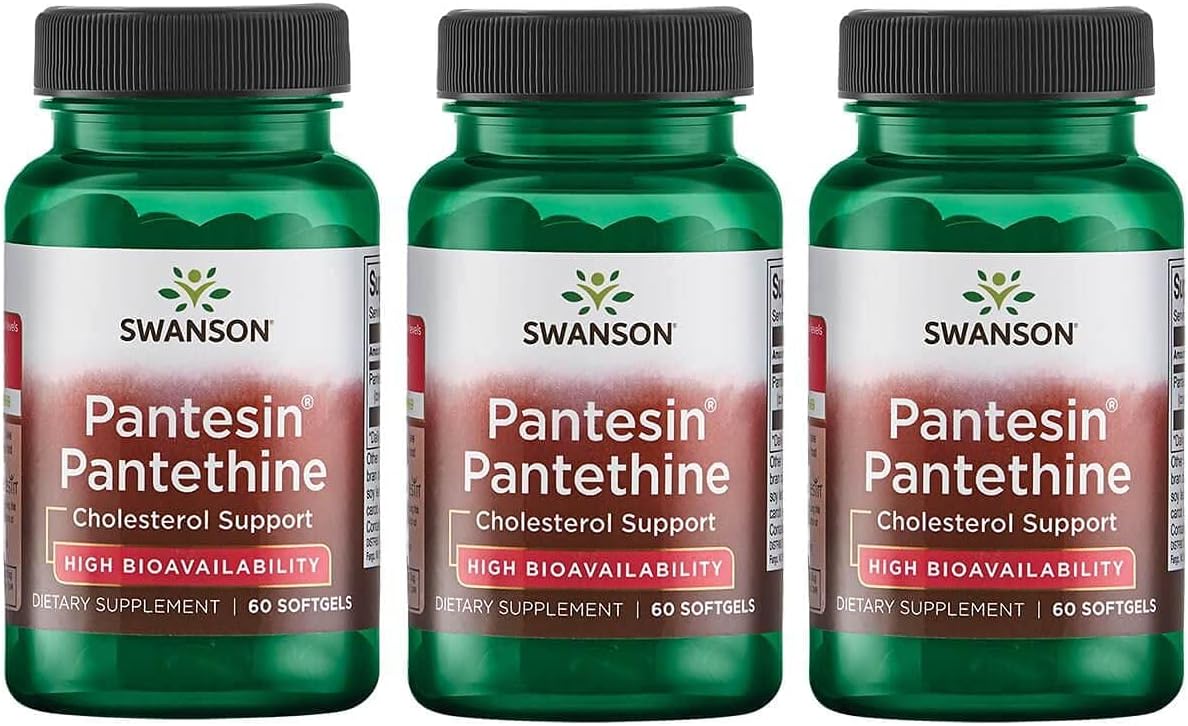 Swanson Pantesin Pantethine 300 mg Softgels - Pack of 60 x 3