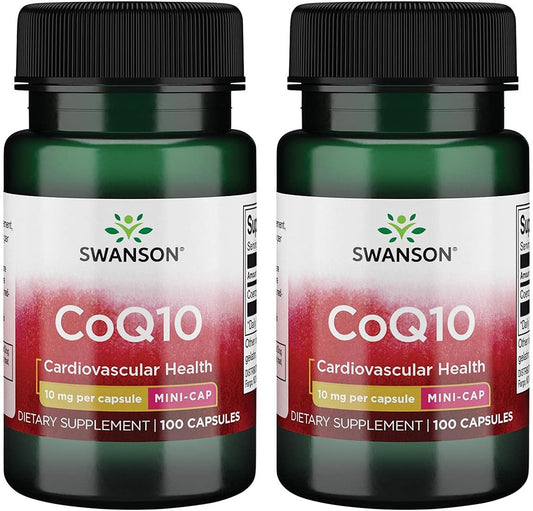 Swanson Premium Brand Coq10 Mini Capsules 10mg - 100 Count (2 Pack)
