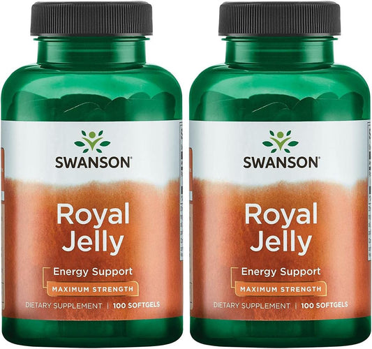 Swanson Premium Brand Royal Jelly Capsules - High Potency 333.33 mg, 2 Pack