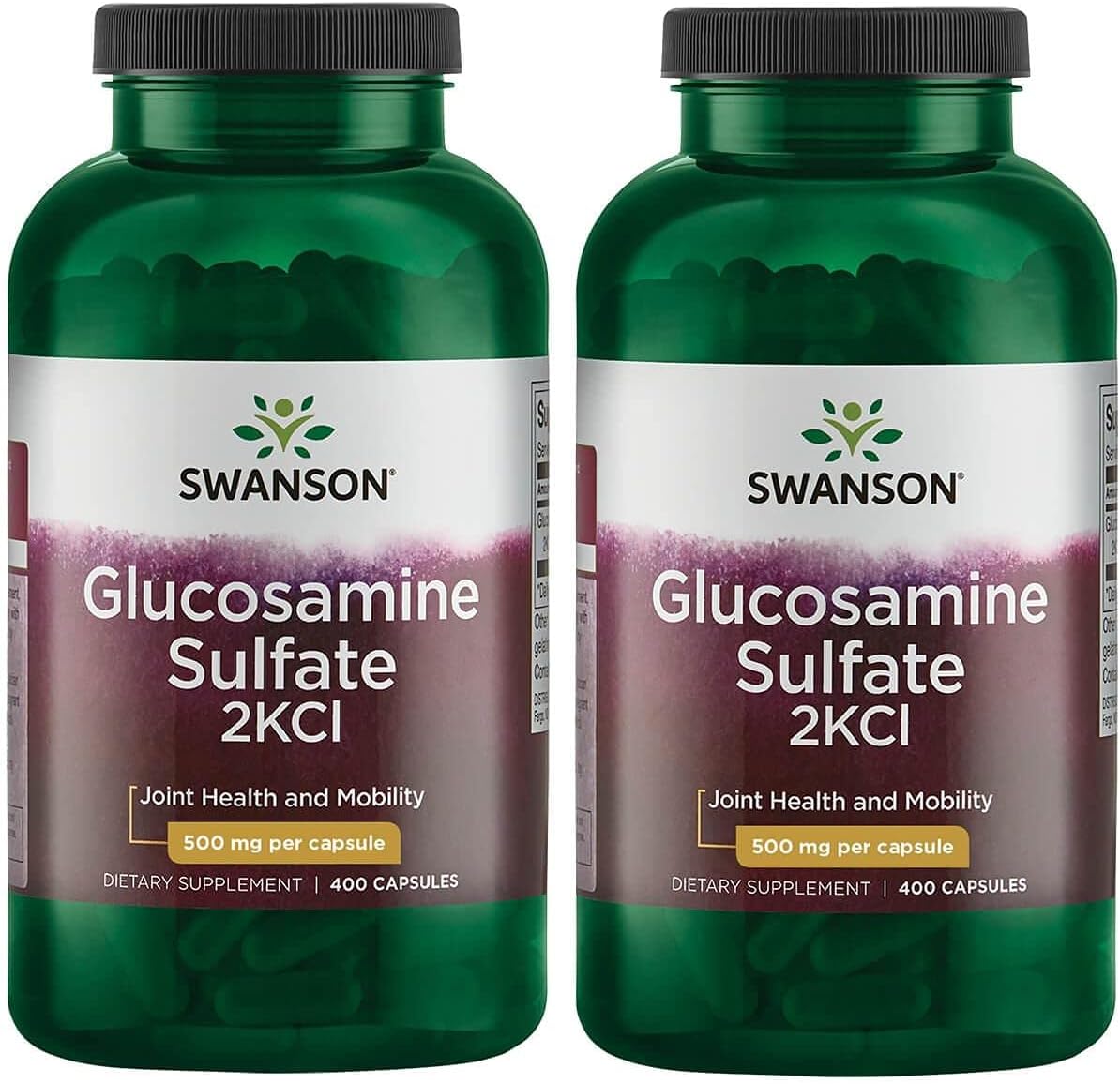 Swanson Premium Glucosamine Sulfate 2Kcl 500mg Capsules - 2 Pack