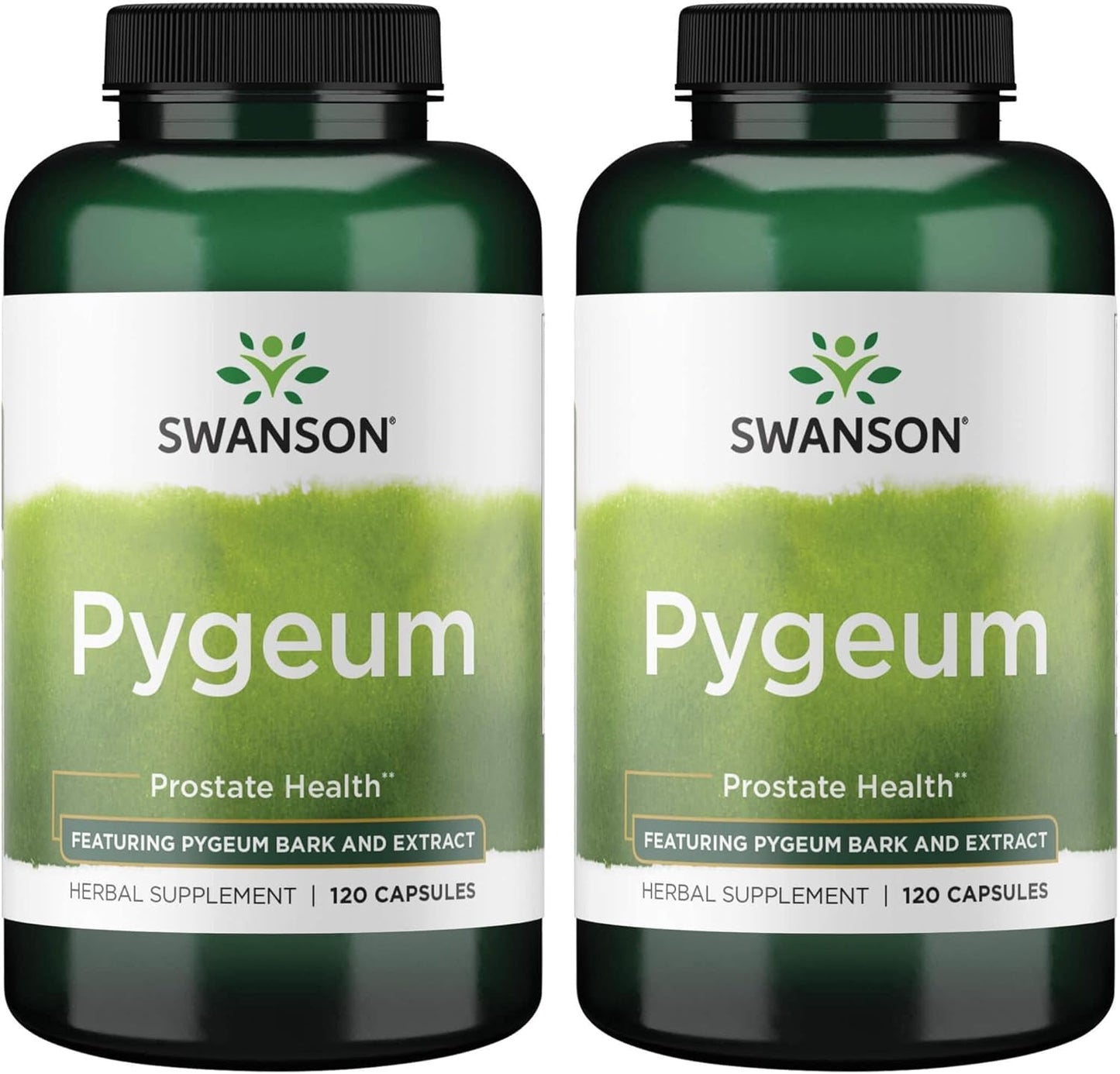 Swanson Pygeum Herbal Supplement 400mg - 120 Capsules for Prostate Health - Urinary Tract Support - 2 Pack
