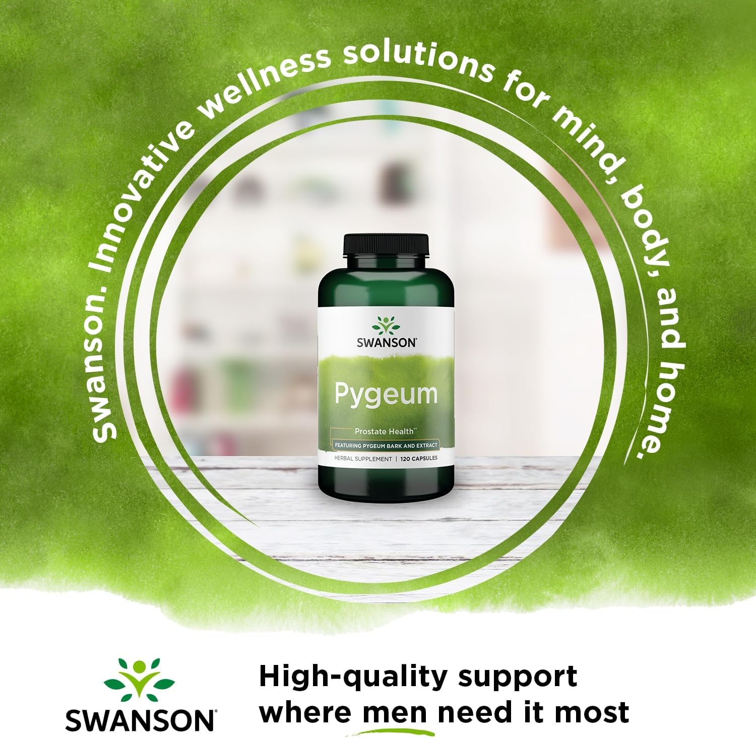 Swanson Pygeum Herbal Supplement 400mg - 120 Capsules for Prostate Health - Urinary Tract Support - 2 Pack