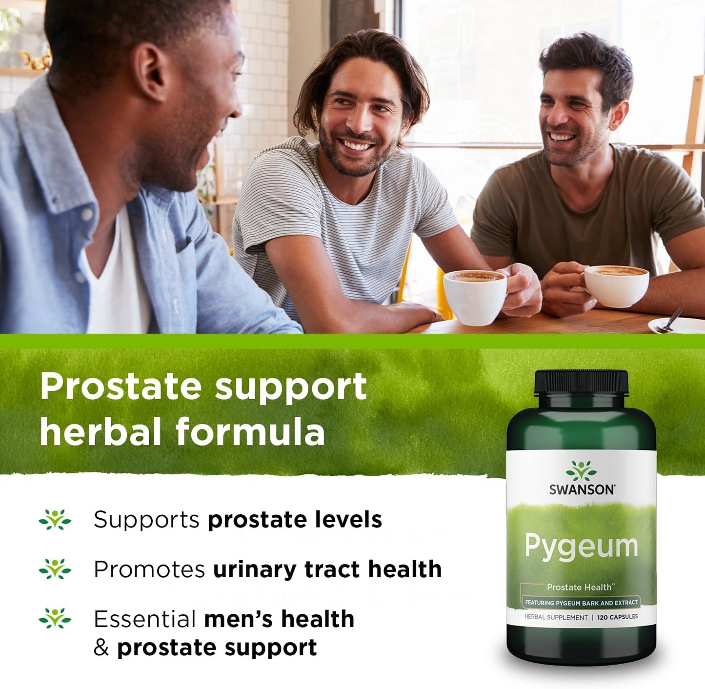 Swanson Pygeum Herbal Supplement 400mg - 120 Capsules for Prostate Health - Urinary Tract Support - 2 Pack