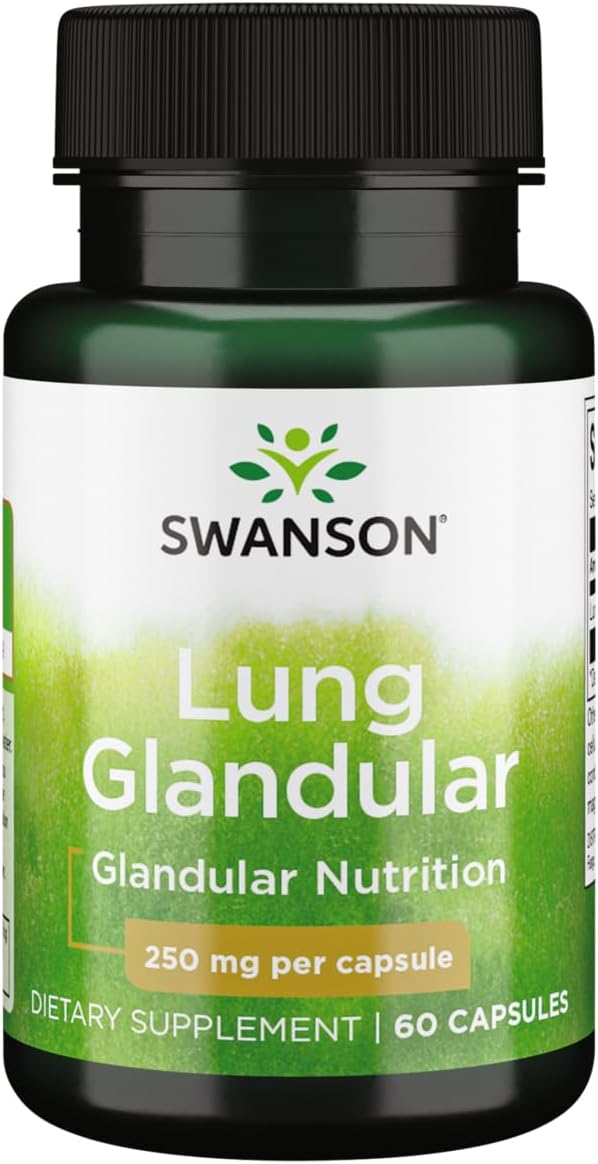 Swanson Raw Lung Glandular Capsules - 250mg, 60 Count