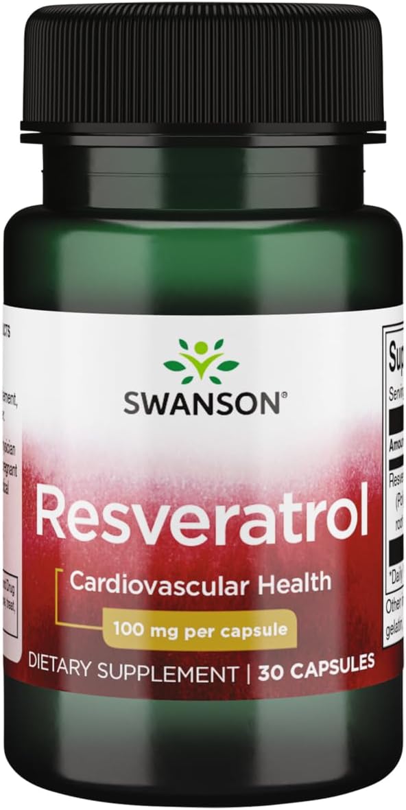 Swanson Resveratrol 100 - 100mg, 30 Capsules for Antioxidant Support