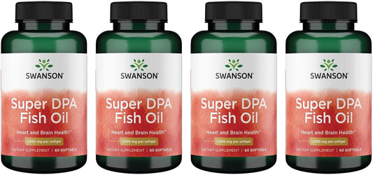 Swanson Super DPA Fish Oil 1,000 mg Softgels - 240 Count Pack