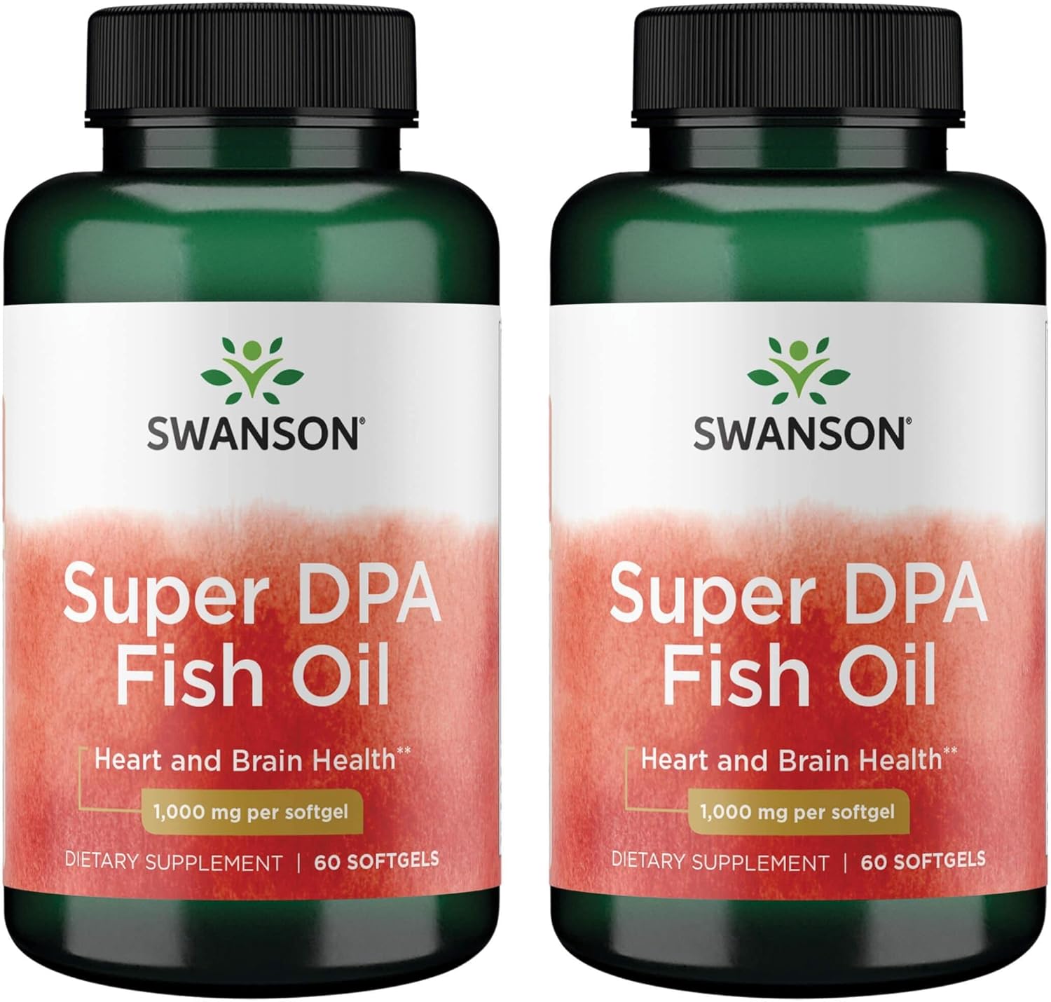 Swanson Super Dpa Fish Oil 1,000 mg Softgels - Pack of 2