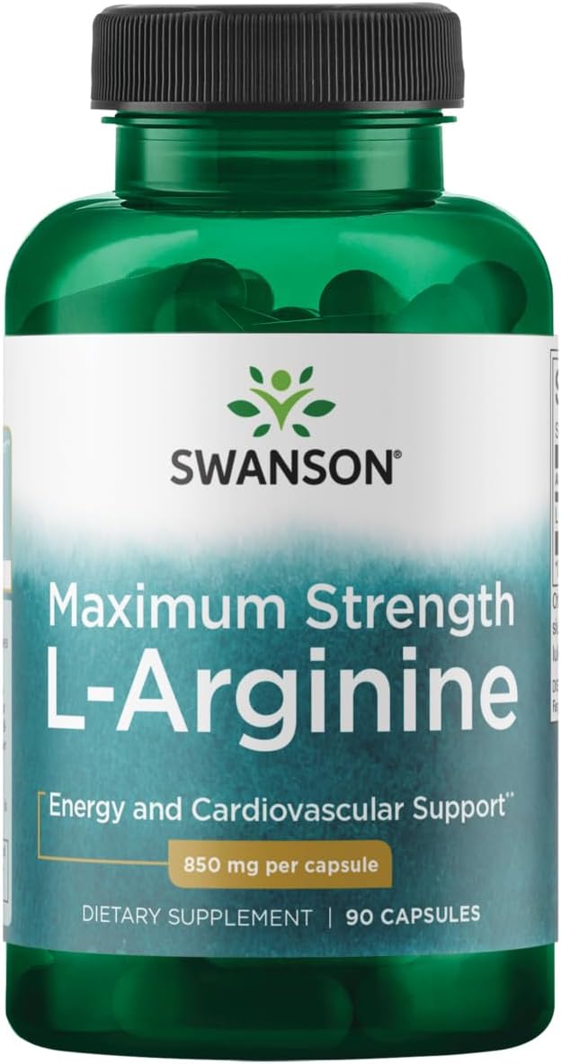 Swanson Super-Strength L-Arginine Capsules - 850mg, 90 Count