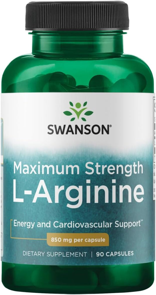 Swanson Super-Strength L-Arginine Capsules - 850mg, 90 Count
