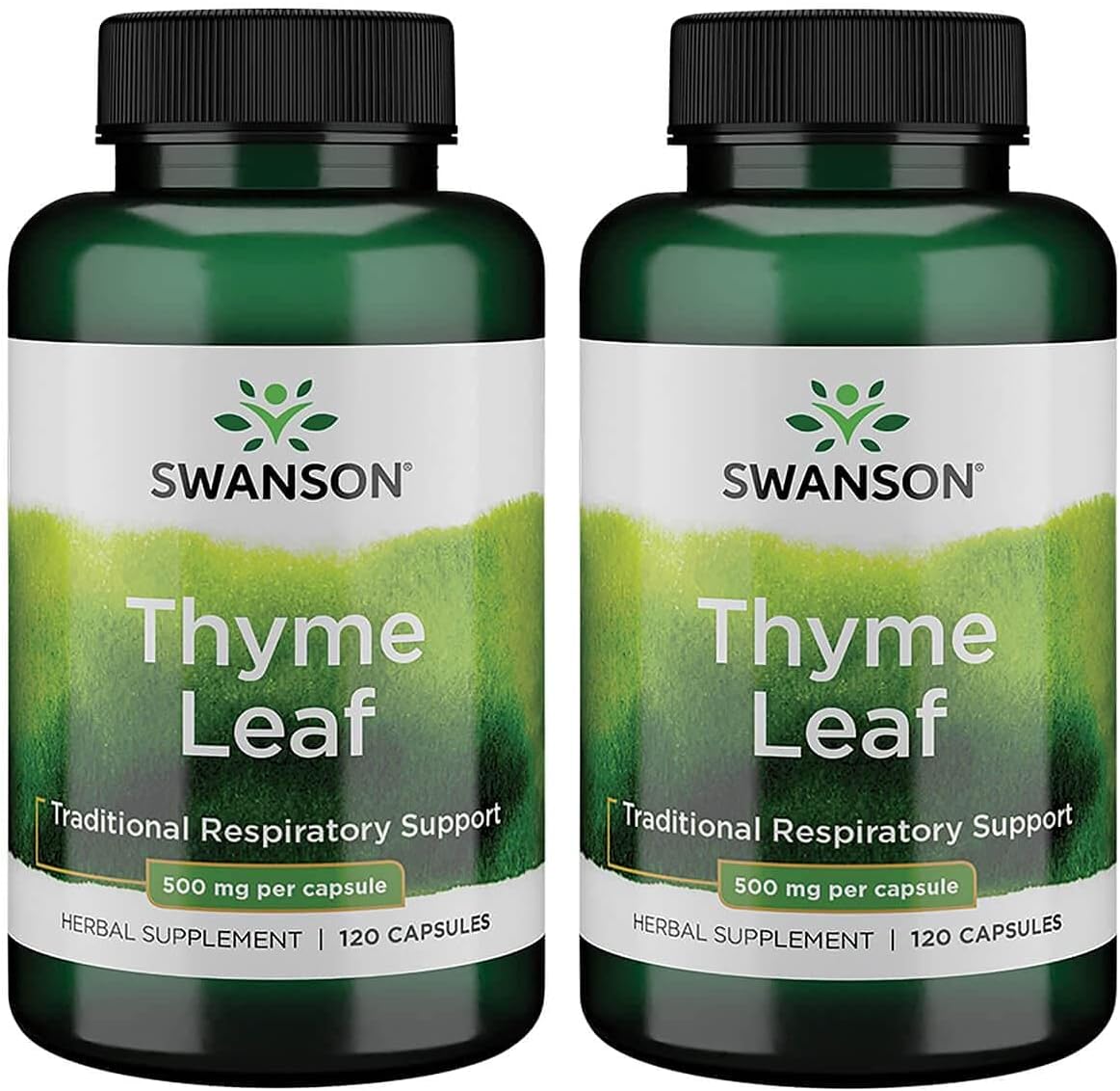 Swanson Thyme Leaf Capsules - Supports Respiratory and Digestive Health - Natural Herbal Supplement (240 Capsules)