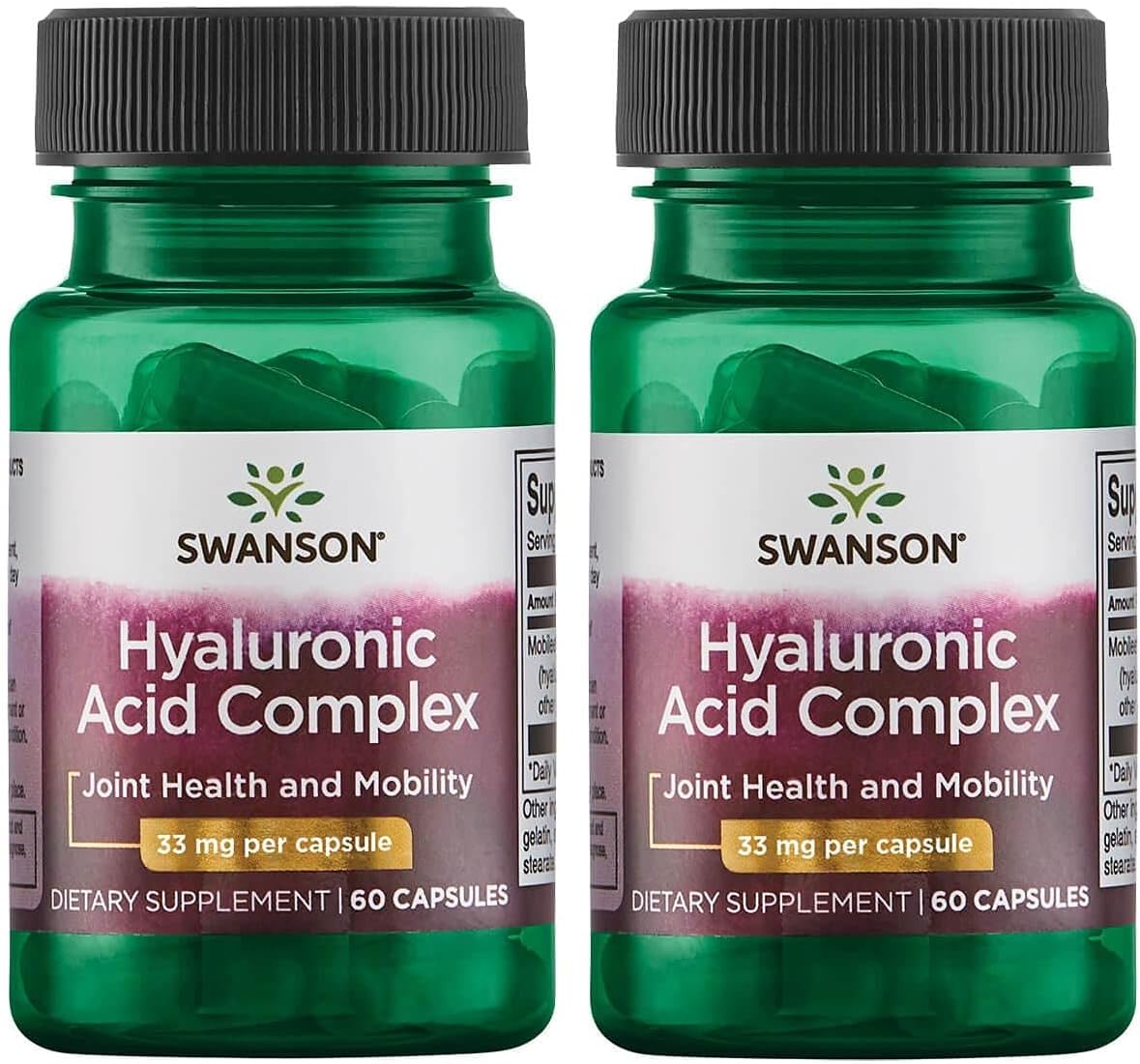 Swanson Ultra Hyaluronic Acid Complex 33 mg 120 Capsules 2 Bottles Pack