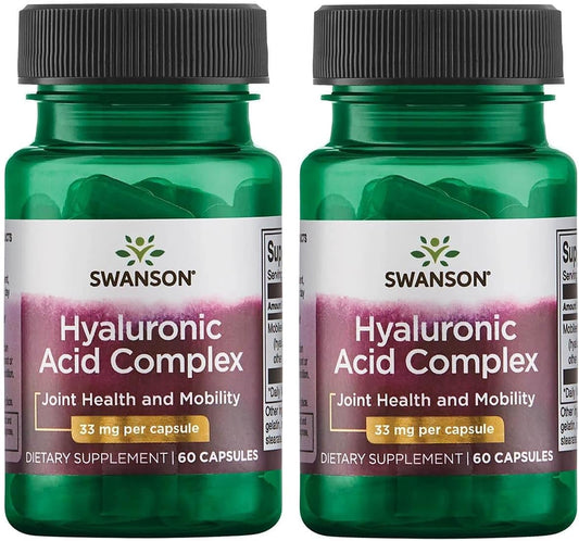Swanson Ultra Hyaluronic Acid Complex 33 mg 120 Capsules 2 Bottles Pack