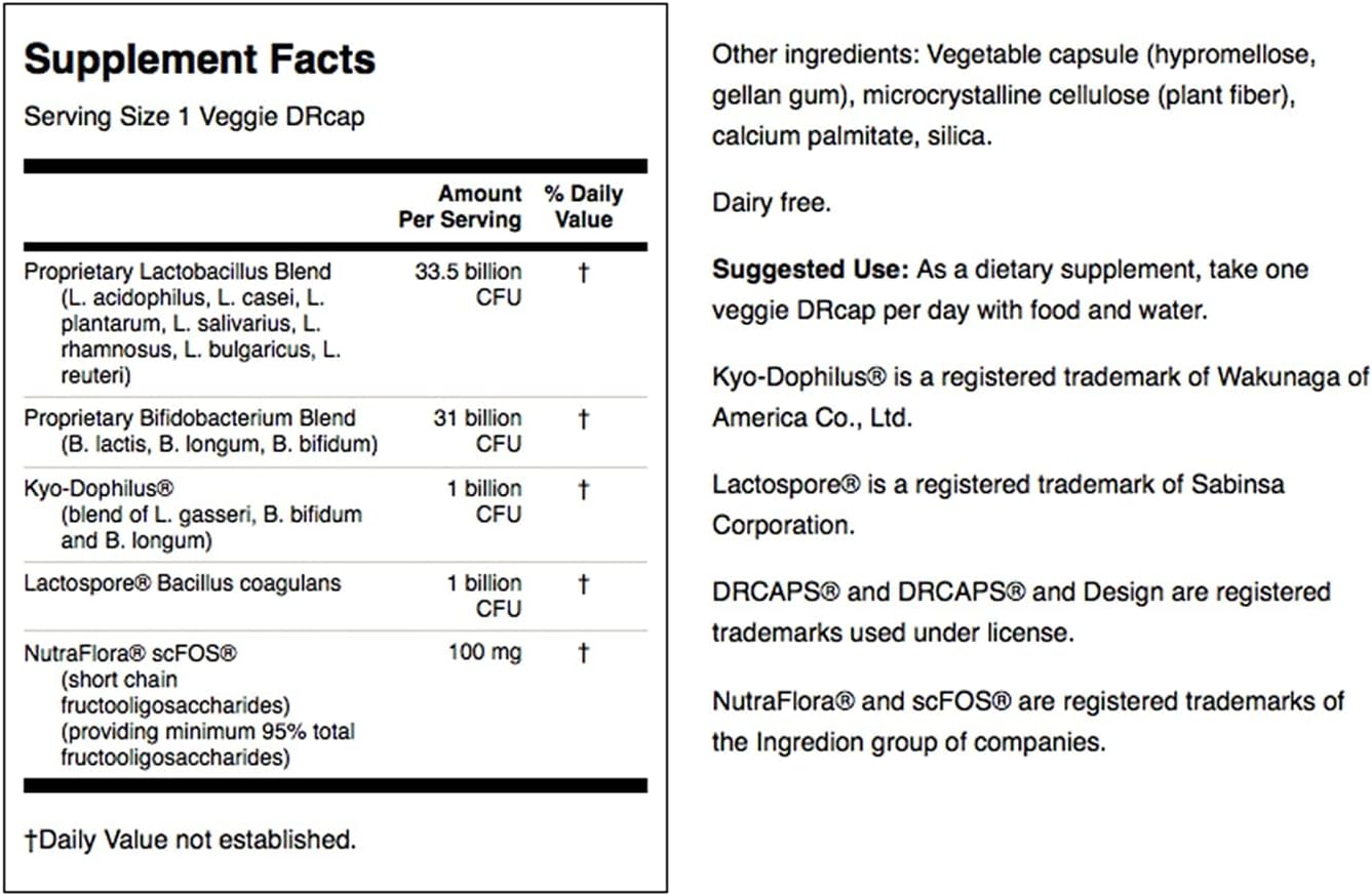 Swanson Ultra Probiotic with 66 Billion CFU for Digestive & Immune Health - 240 Veggie Capsules