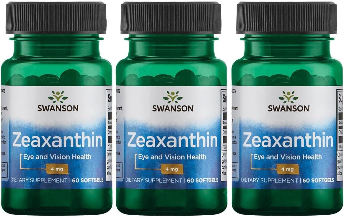 Swanson Zeaxanthin 4mg Softgels - Pack of 180