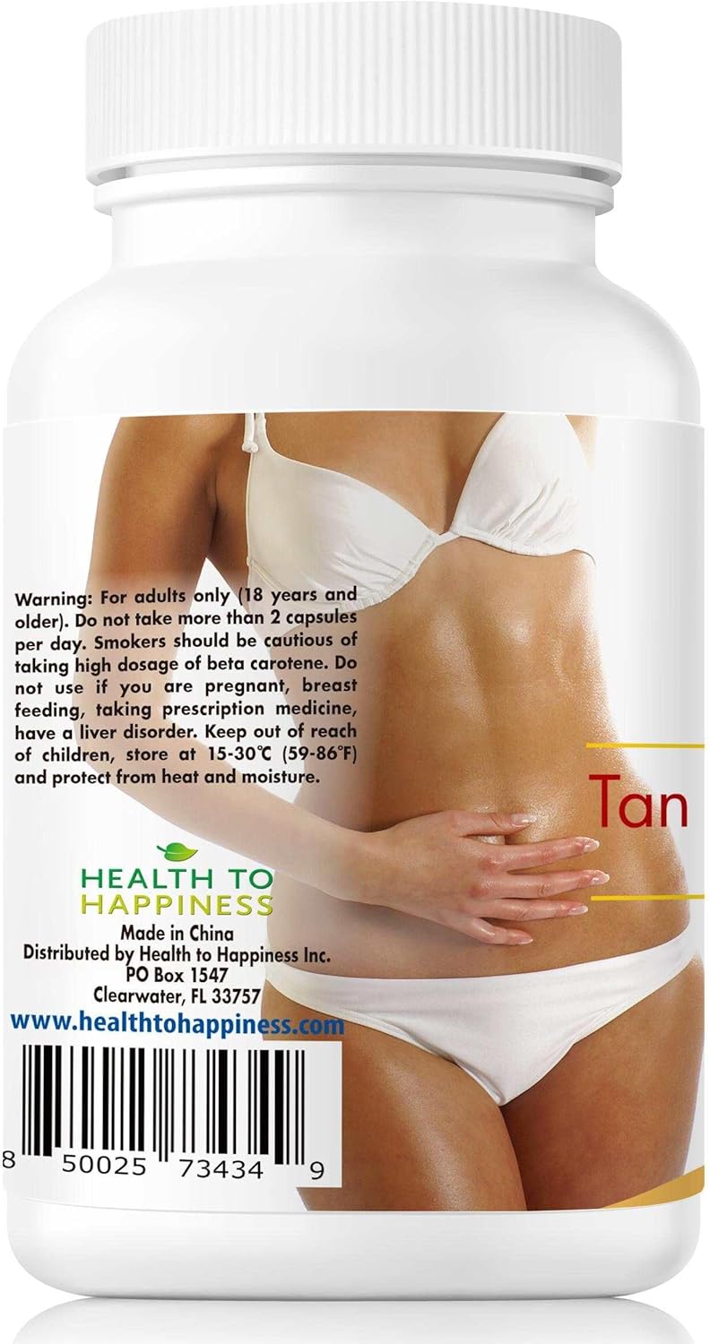 Swedish Diet Tan Optimizer Plus+ Supplement for Tanning and Skin Health with Beta Carotene, L-Tyrosine, Collagen, and Vitamins - Immune System Boost and Antioxidant Support - 30 Count