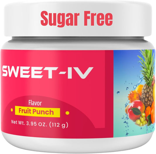 Sweet Cre Sweet IV Electrolyte Powder - Fruit Punch Flavored Drink Mix with Magnesium and Copper - 40 Servings for Sports Enthusiasts and Athletes