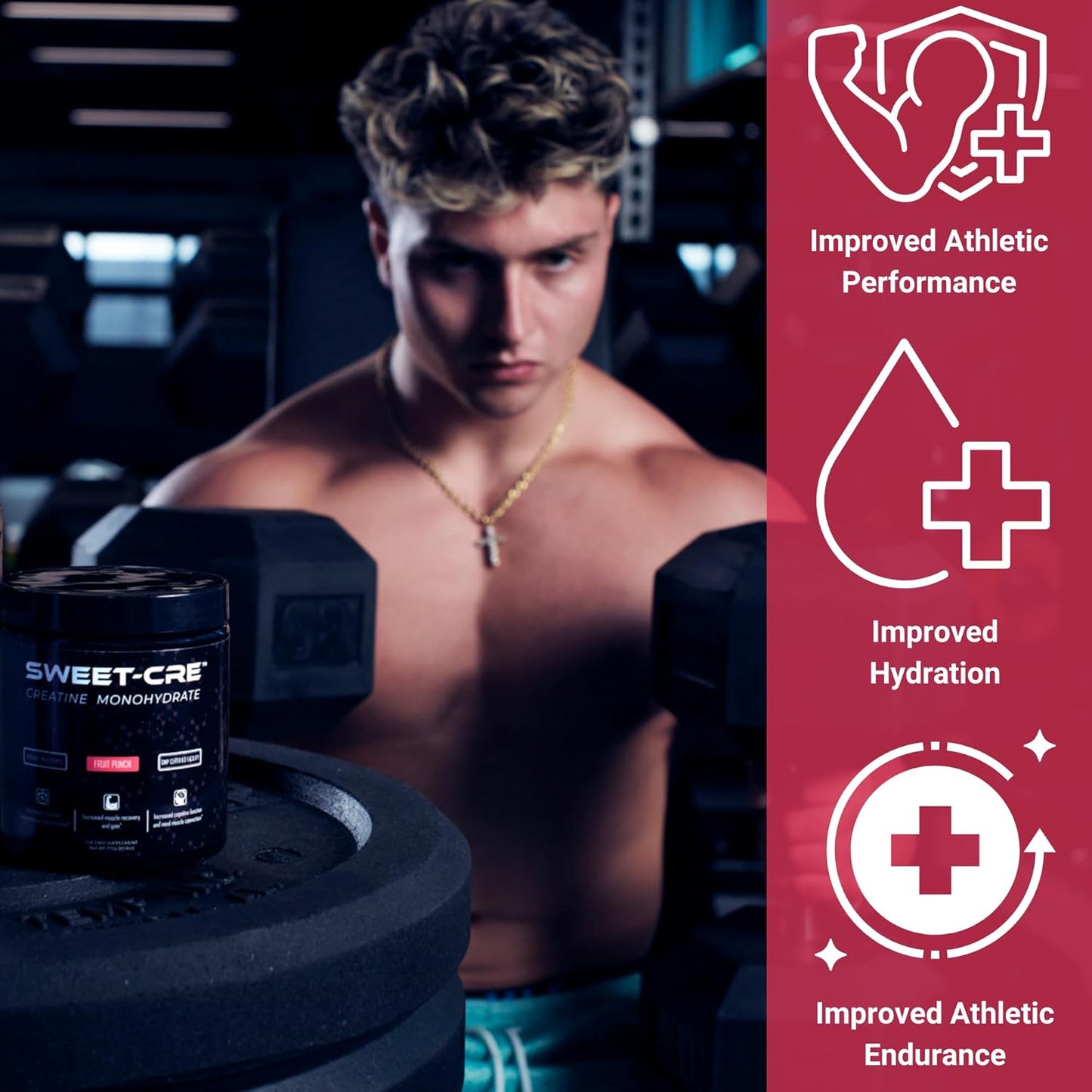 Sweet Cre Sweet IV Electrolyte Powder - Fruit Punch Flavored Drink Mix with Magnesium and Copper - 40 Servings for Sports Enthusiasts and Athletes