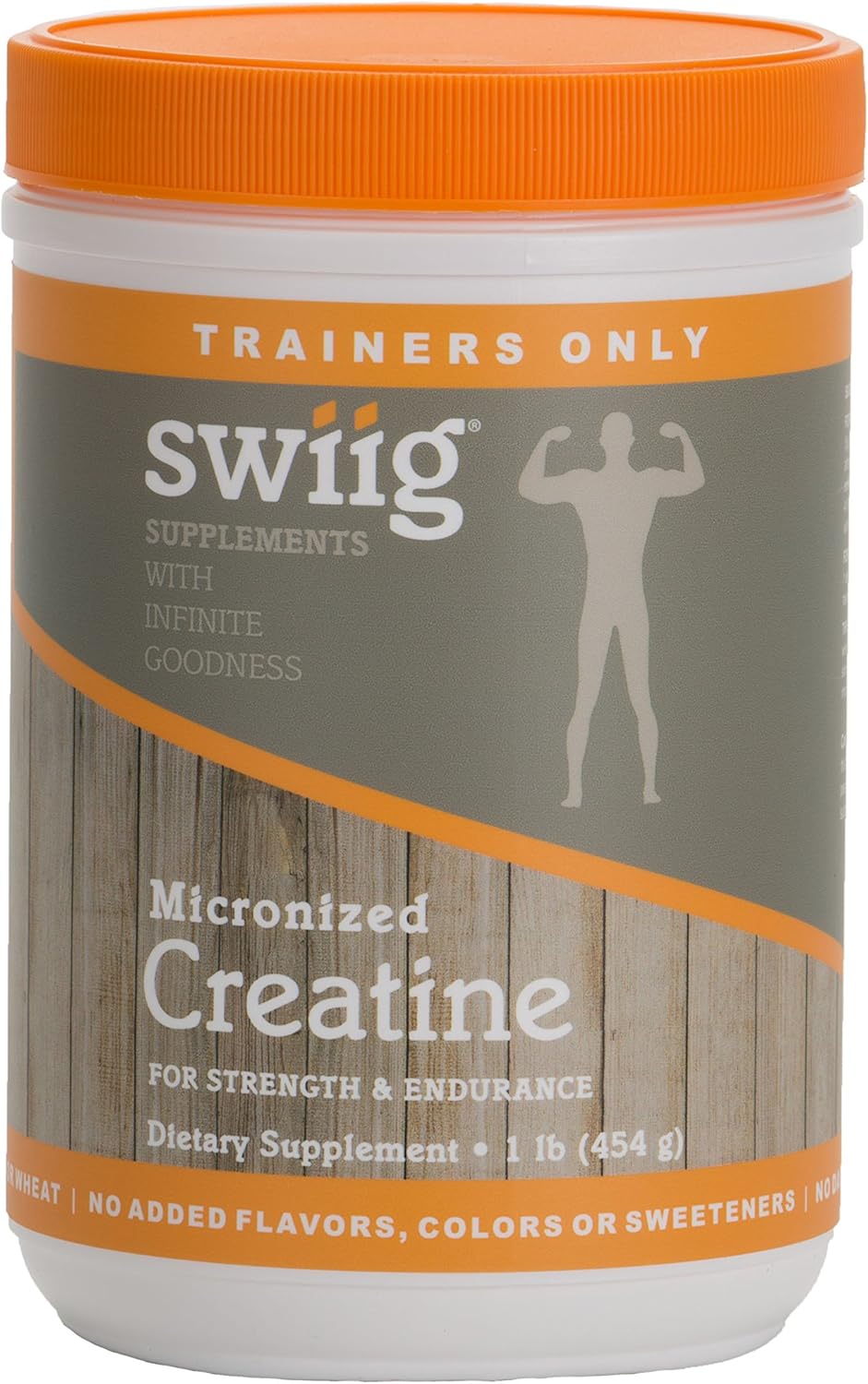swiig Micronized Creatine Monohydrate - Gluten-Free, No Added Flavors, Dairy, Fish, or Soy - Non-GMO - 90 Servings
