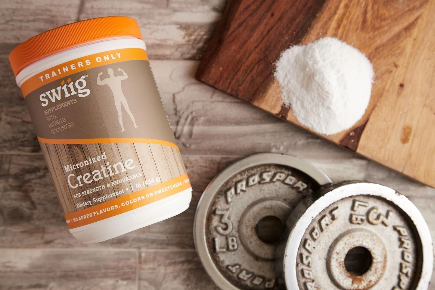 swiig Micronized Creatine Monohydrate - Gluten-Free, No Added Flavors, Dairy, Fish, or Soy - Non-GMO - 90 Servings