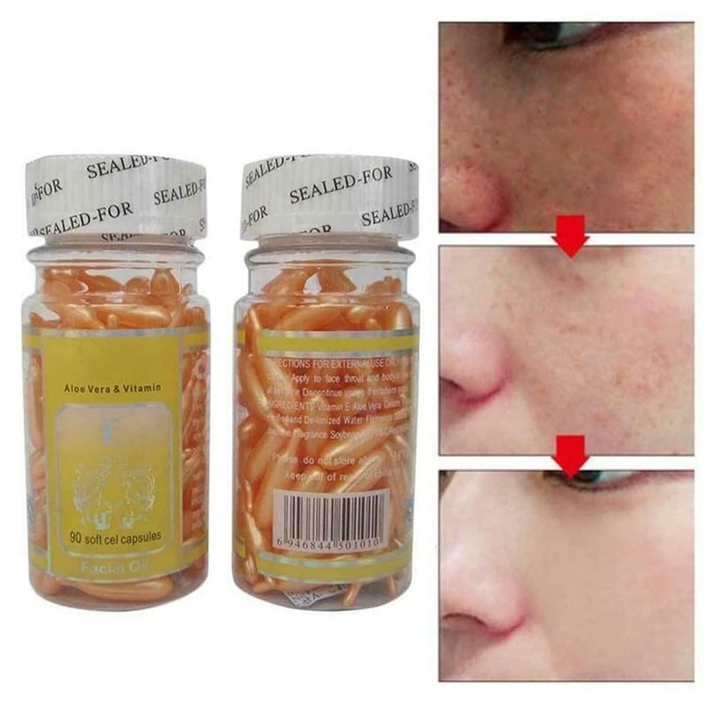 SWIMYAR Capsules with Vitamin E for Skin Care - Eliminates Wrinkles and Spots - 100% Natural