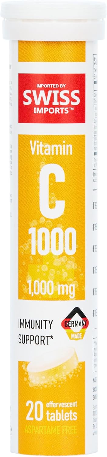 Swiss Imports Vitamin C 1000mg Effervescent Dietary Supplement - 20 Tablets