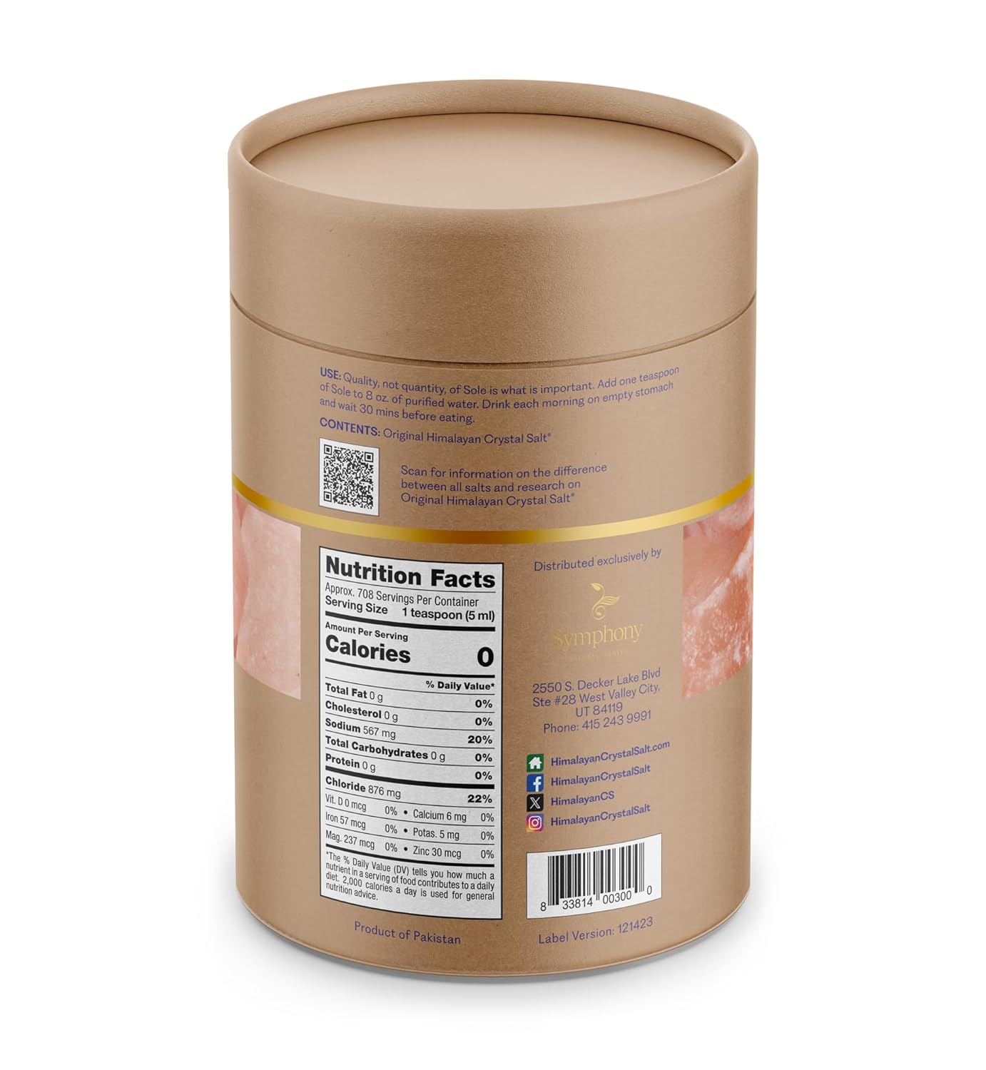 Symphony Natural Health Himalayan Crystal Salt Stones for Sole - Boost Hydration, Energy, and Cellular Communication with 84 Trace Minerals - 3 Pack