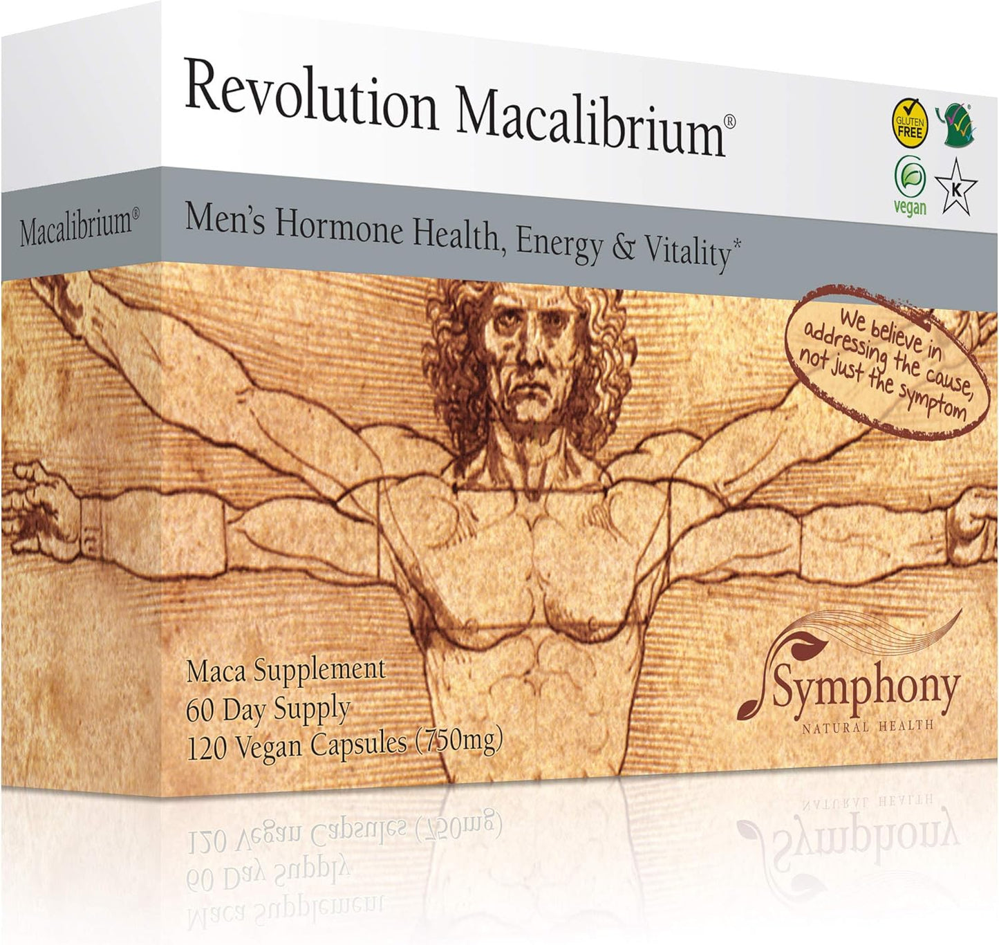 Symphony Natural Health Revolution Macalibrium - Men's Hormone Health Support Supplement - 240 Vegan Capsules