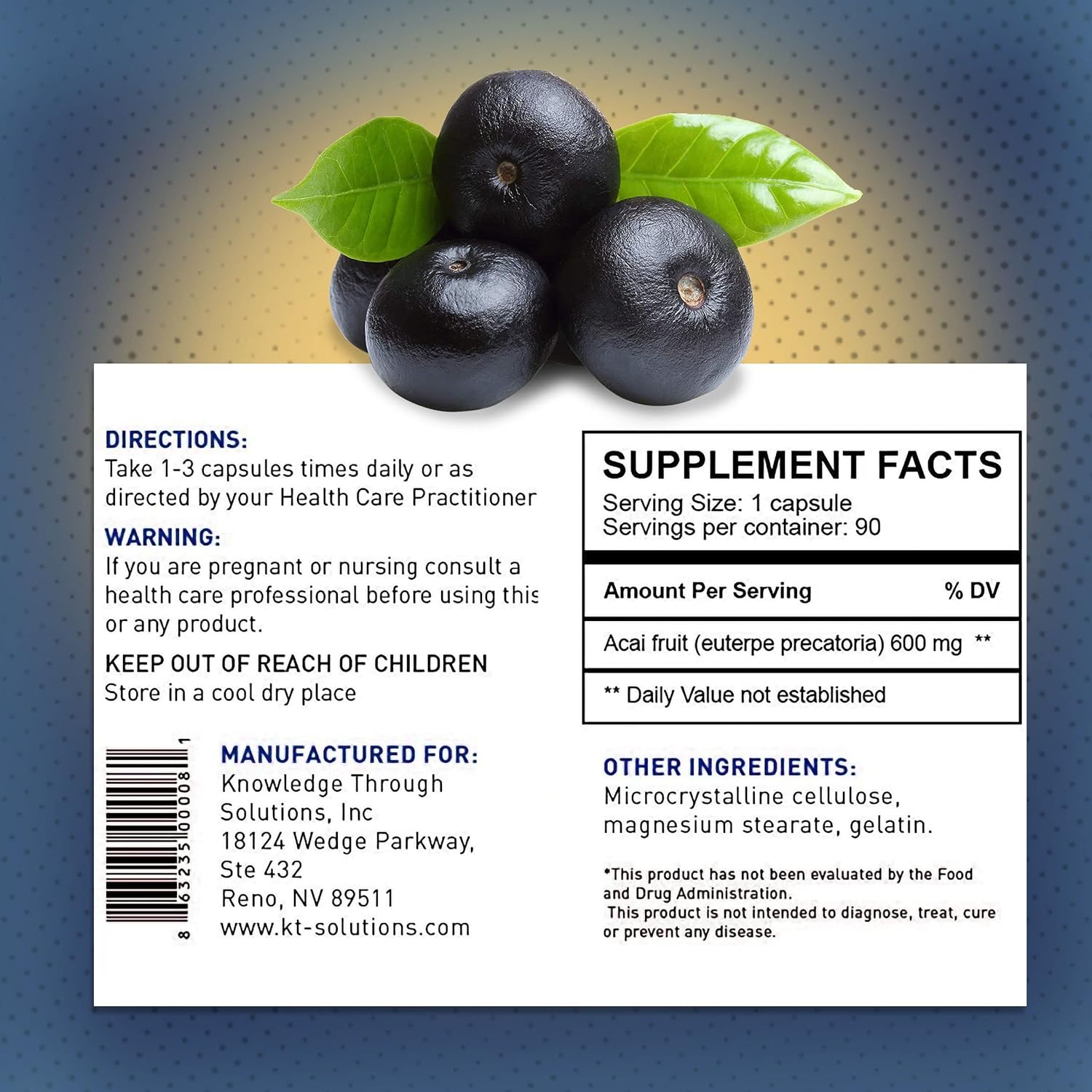Synerplex® Açaí Capsules: Natural Antioxidant Rich Superfood for Brain, Heart, and Reproductive Health