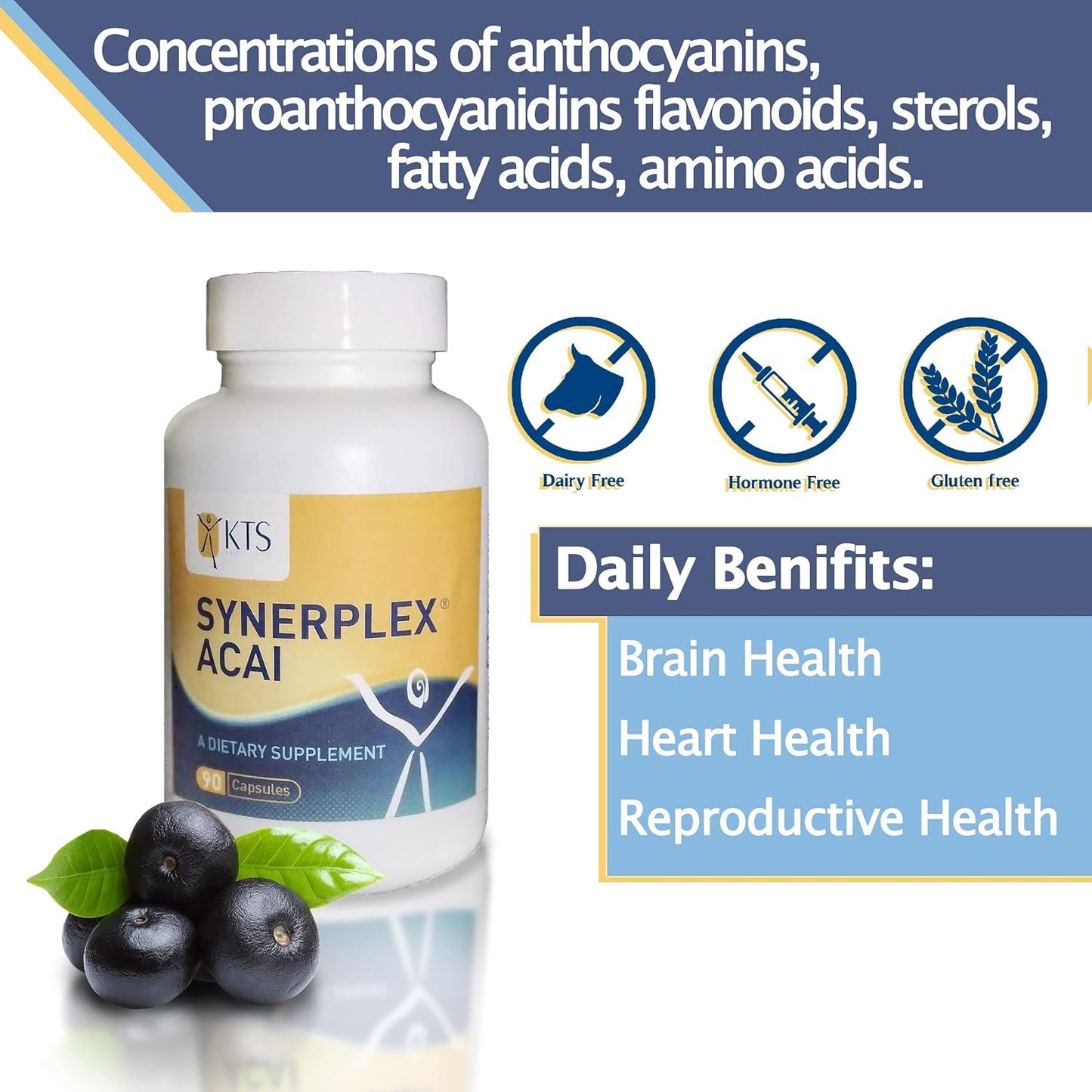 Synerplex® Açaí Capsules: Natural Antioxidant Rich Superfood for Brain, Heart, and Reproductive Health