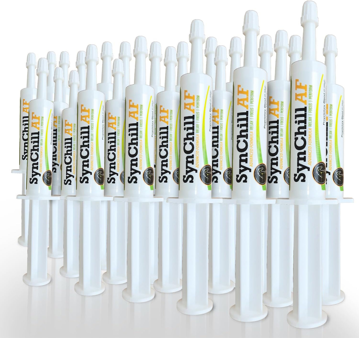 SynNutra Equine SynChill AF Calming Gel - Single Serving Pack for Nervous Horses - Advanced Formula with L-Theanine - Natural Confidence Support - 25 Pack