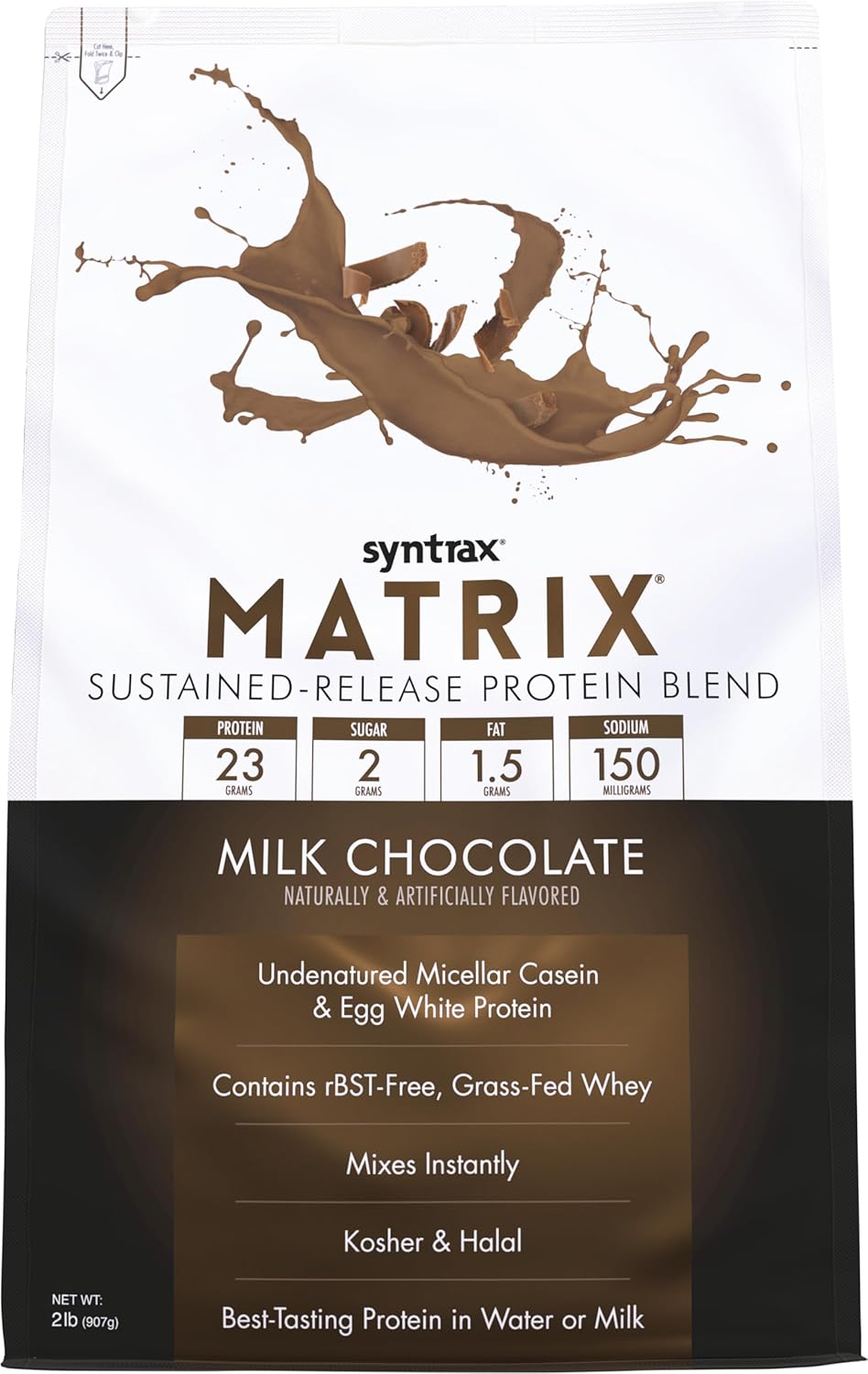 Syntrax Nutrition Matrix Protein Powder in Milk Chocolate - 5 lbs, Sustained-Release Protein Blend
