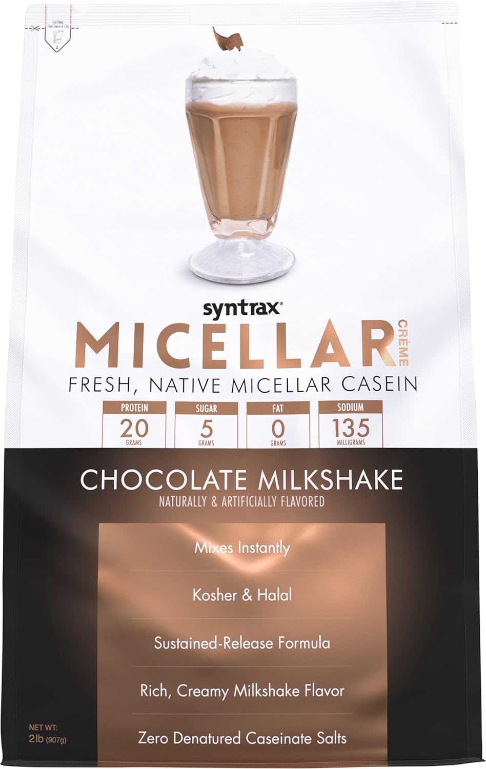 Syntrax Nutrition Micellar Creme Chocolate Milkshake 2lb - Fresh Native Micellar Casein