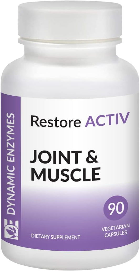 Systemic Enzymes for Muscle, Joint & Tissue Support - Acid-Resistant Serrapeptase and Nattokinase | 90 Count