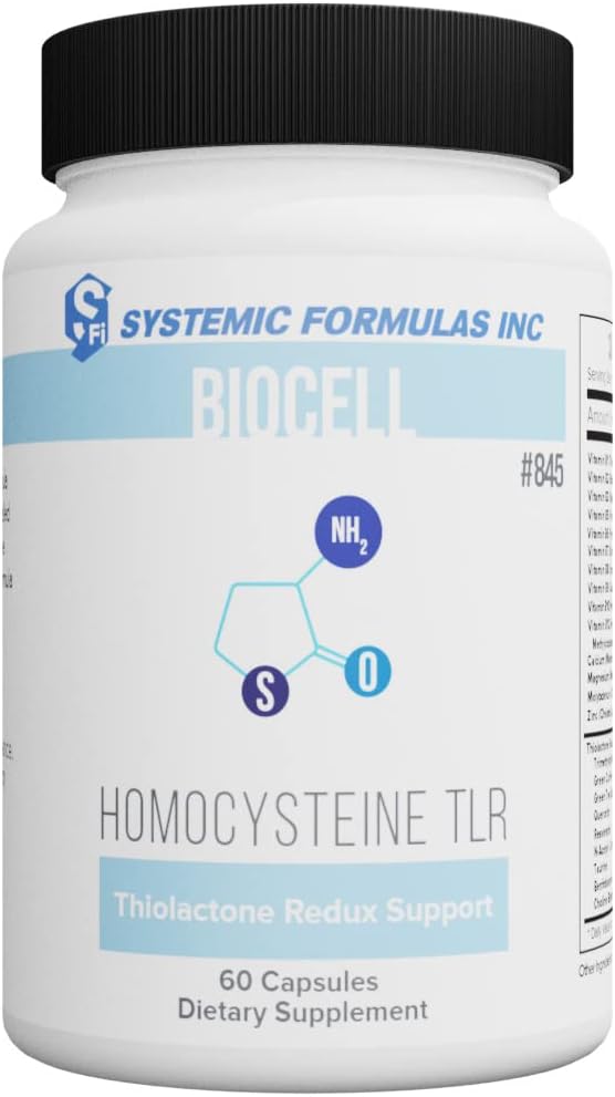 Systemic Formulas Homocysteine TLR Thiolactone Redux Support Capsules - Antioxidant Blend for Heart, Cardiovascular, and Brain Health