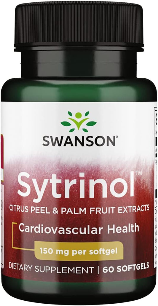 Sytrinol 150mg Softgels by Swanson - 60 Count Bottle for Heart Health