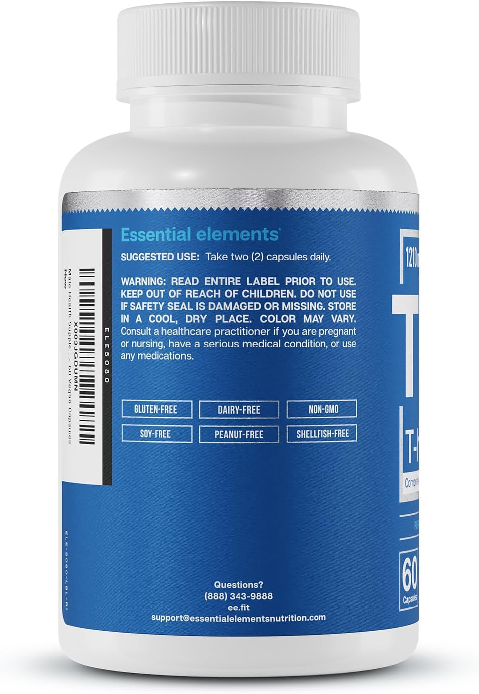 T-Hero Male Health Supplement - Support Muscle & Testosterone with DIM, Ashwagandha, Shilajit | 180 Vegan Capsules