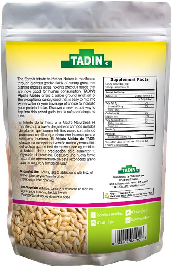 Tadin Ground Canary Seed Natural Dietary Supplement for Humans (3 Pack)