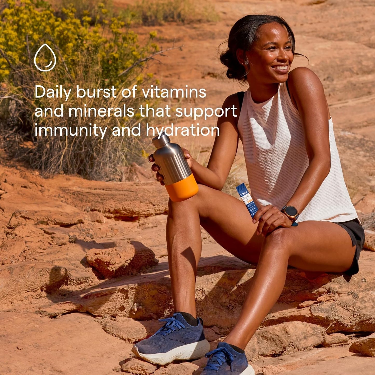 Tangerine Electrolyte Powder Packets - Boost Immunity, Hydration, and Energy with Trace Minerals, Vitamin C, Zinc, and Magnesium - 30 Packets