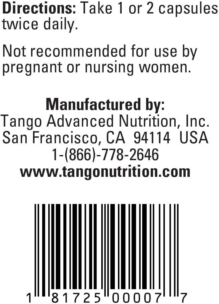 Tango FemmePhase Menopause Support Formula - Natural Herbal Supplement for Hot Flashes, Cramps, Fatigue, Night Sweats, Mood Changes - 60 Capsules
