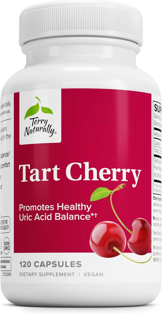 Tart Cherry Antioxidant Supplement for Joint Health & Uric Acid Balance - 120 Capsules