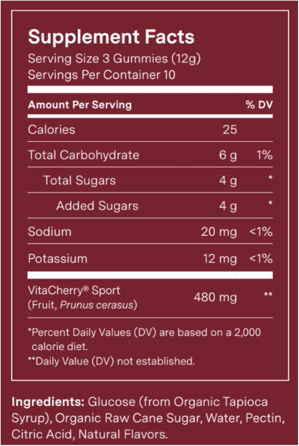 Tart Cherry Hibiscus Gummies for Muscle Recovery with Antioxidants & Electrolytes - Vegan and Non-GMO Formula Boosts Energy and Fights Inflammation