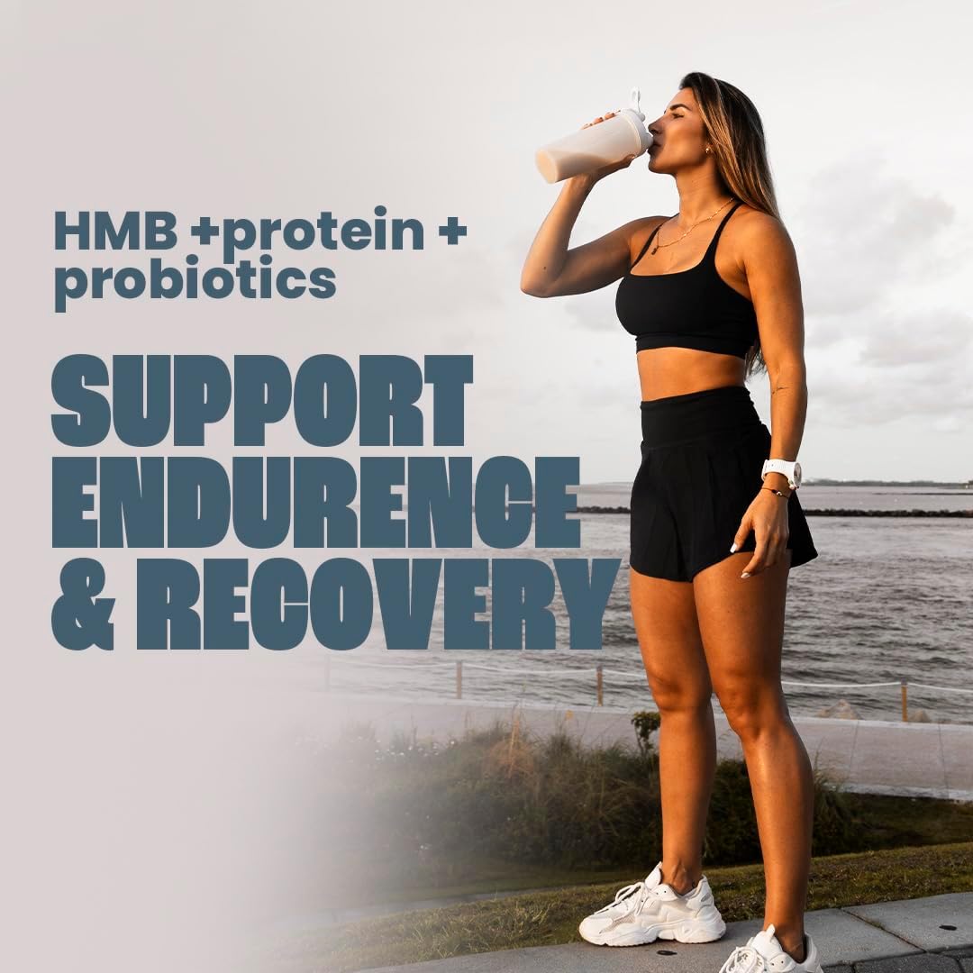 TASHIE Vegan Protein Powder Vanilla - Organic Plant-Based Powder with BCAA, HMB, Probiotics - Non-GMO, Gluten-Free, Keto-Friendly - NSF Certified - 28 Servings