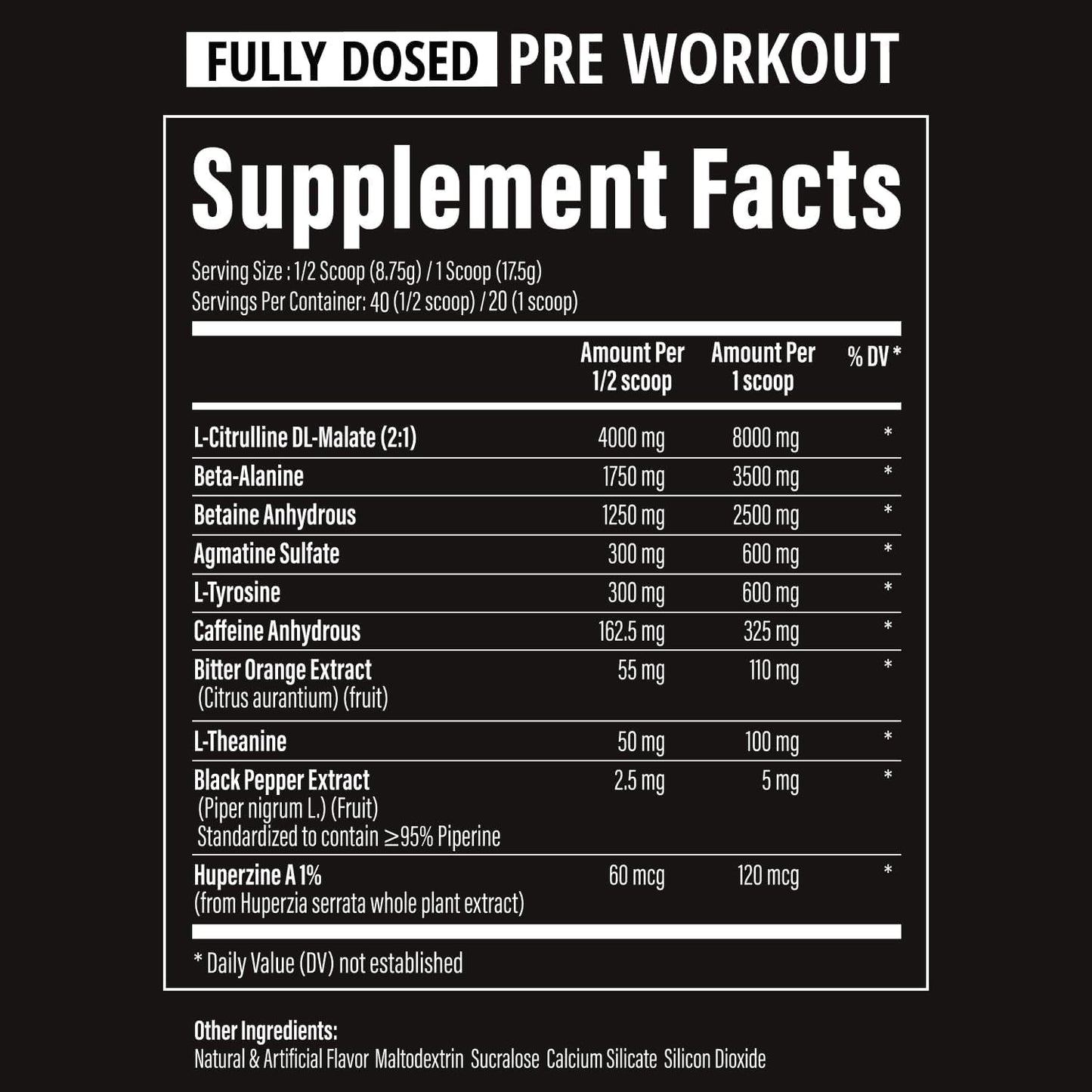 TC Nutrition Batch 27 Blue Slushie Pre Workout Powder with Citrulline, Beta Alanine, Betaine, Caffeine - Enhance Energy, Focus, Pumps, Strength - Nitric Oxide Booster & Preworkout Supplement