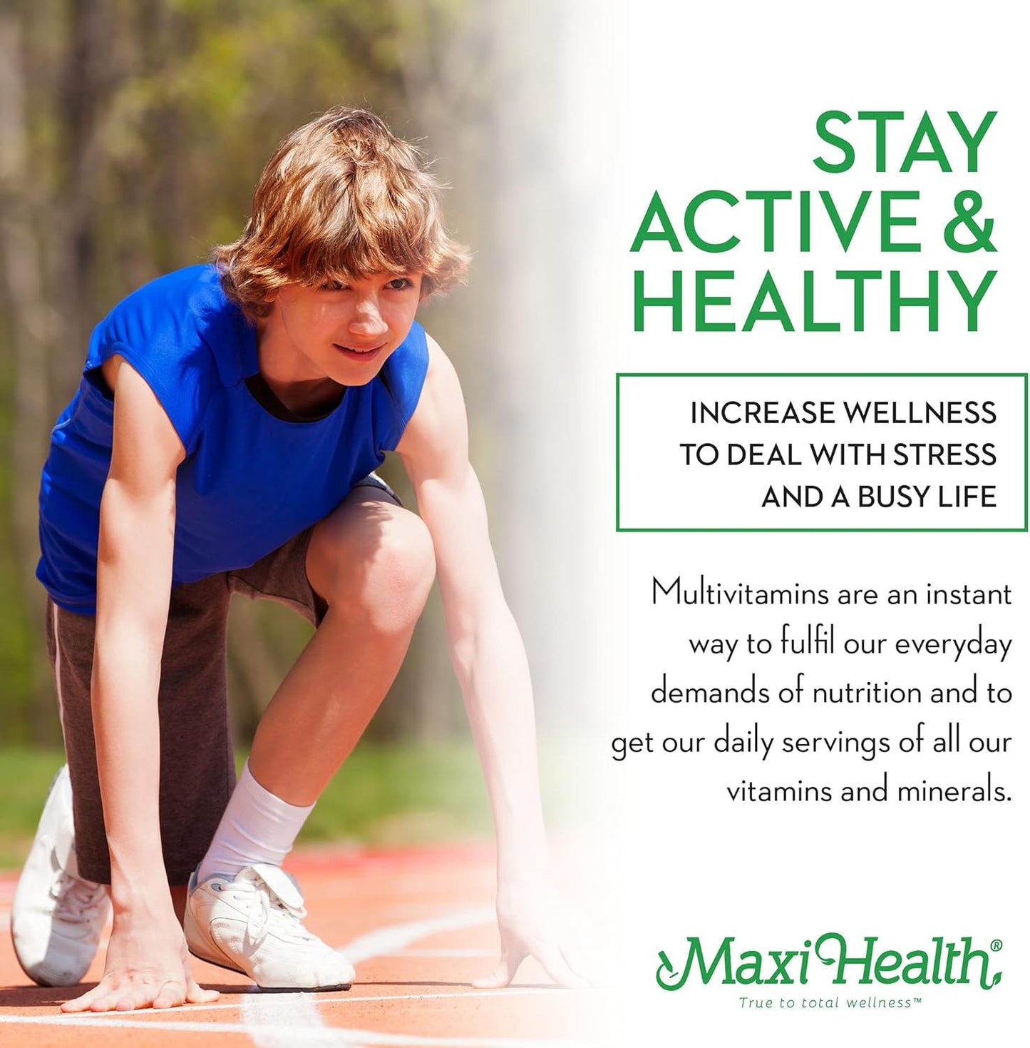 Teen Boy Multivitamin - Maxi Health Teen Supreme HIS Vitamins (60 Count) - Supports Nutrition, Energy, Immune System, and Antioxidant Levels - For Boys Ages 12-17